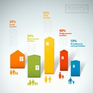 family concept infographic template design