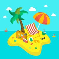 summer holiday 3d isometric infographic
