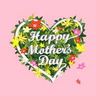 flat 3d isometric infographic for happy mother&#039;s day