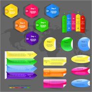 Collection of infographic templates for business N25