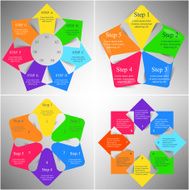 Collection of infographic templates for business N26