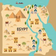Vector Design Egypt Travel and Landmark Concept