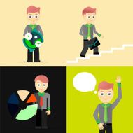 Set of businessman pose character concepts N54