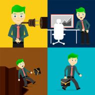 Set of businessman pose character concepts N56