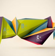 Geometric shapes in the air Vector abstract background N221