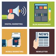 Colorful business marketing and online shopping N2