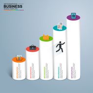 Abstract 3D digital business Infographic N20