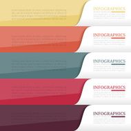 Infographics design template Business concept with 5 options N4