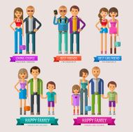 people vector logo design template happy family or friends loving N2