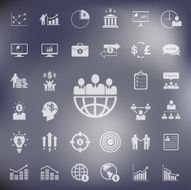 Business and finance icons set vector eps10