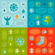 Christmas flat infographic N30