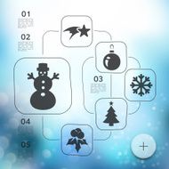 Christmas infographic with unfocused background N37