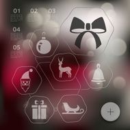 Christmas infographic with unfocused background N39