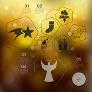 Christmas infographic with unfocused background N40
