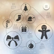 Christmas infographic with unfocused background N41