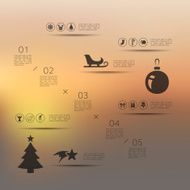 Christmas infographic with unfocused background N42