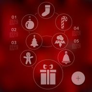 Christmas infographic with unfocused background N44