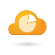 Cloud icon with a pie chart