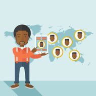World map with same faces every destination N3