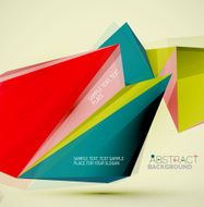 Geometric shapes in the air Vector abstract background N228