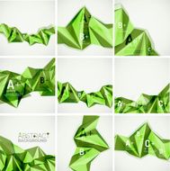 Geometric shapes in the air Vector abstract background N232