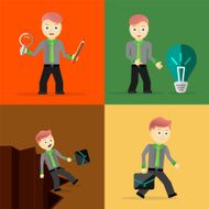 Set of businessman pose character concepts N62