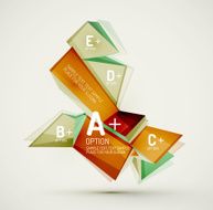 Geometric shapes with sample text Abstract template N185