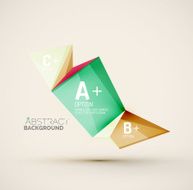 Geometric shapes with sample text Abstract template N187