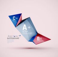 Geometric shapes with sample text Abstract template N188