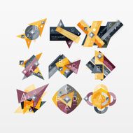 Paper graphics infographic web layouts N16