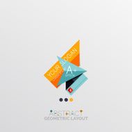 Modern abstract geometric info banner N170