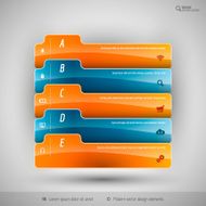 Modern business tabs for infographics N13