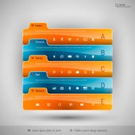 Modern business tabs for infographics N14
