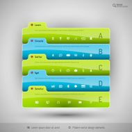 Modern business tabs for infographics N16