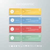 Design clean template 4 steps Vector eps10 N3