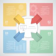 Design clean template 4 steps Vector eps10 N4