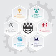 Hexagons group modern business template Can use for banner prom N3
