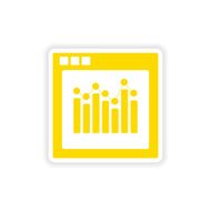 icon sticker realistic design on paper chart N2