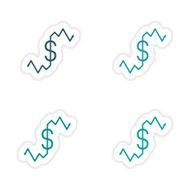 assembly realistic sticker design on paper graphics