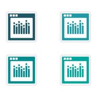 icon sticker realistic design on paper charts