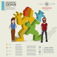 Frog puzzle info graphic design character design clean vector