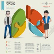 Lung puzzle info graphic design character design clean vector