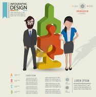 Syringe puzzle info graphic design character design clean vector