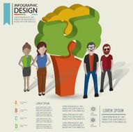 Vegetable puzzle info graphic design character design clean vector