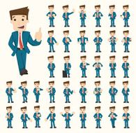 set of businessman characters poses N13