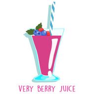 mixed berries delicious healthy juice vector