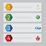 Design number banners template graphic or website layout N11