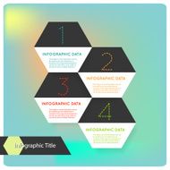 Abstract white flat hexagon modern infographics options banner