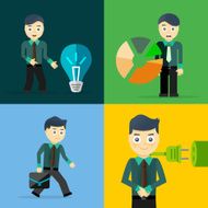 Set of businessman pose character concepts N66