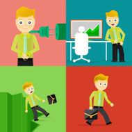 Set of businessman pose character concepts N67